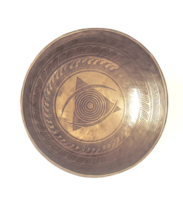 Cuenco tibetano 7 metales grabado grande s