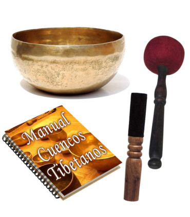 Pack cuenco tibetano xs manual y 2 baquetas