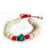 Pulsera blanca turquesa coral