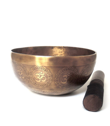 Cuenco tibetano 7 metales grabado xs