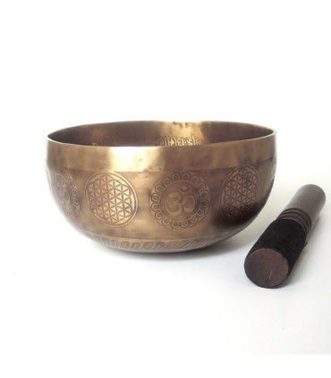 Cuenco tibetano 7 metales grabado s