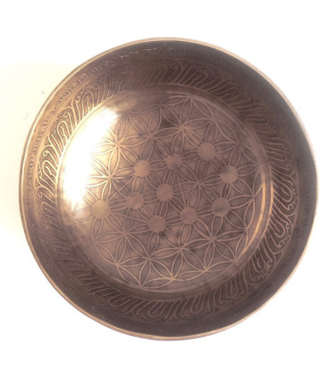 Cuenco tibetano 7 metales grabado s