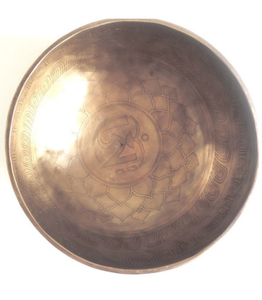 Cuenco tibetano 7 metales grabado L