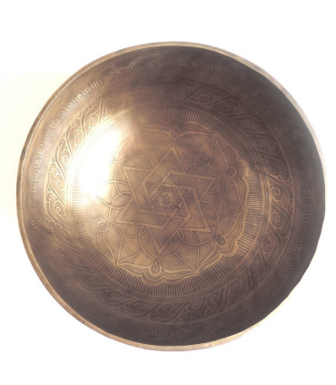 Cuenco tibetano 7 metales grabado XL