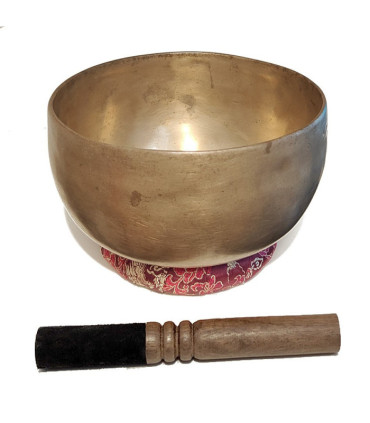 Cuenco tibetano antiguo artesanal 7 metales 2