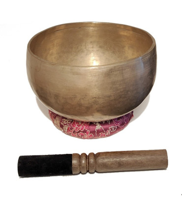 Cuenco tibetano antiguo artesanal 7 metales 3