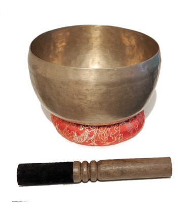 Cuenco tibetano antiguo artesanal 7 metales 4