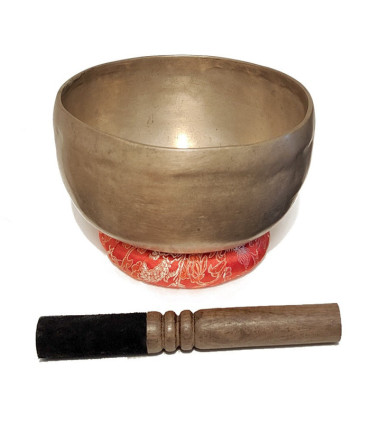 Cuenco tibetano antiguo artesanal 7 metales 5