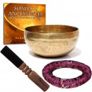 Pack cuenco tibetano cojin y cd sonidos ancestrales